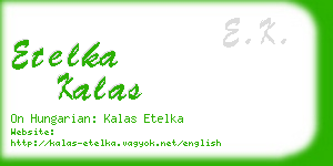 etelka kalas business card